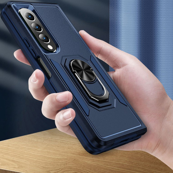 Husă blindată pentru do Samsung Galaxy Z Fold 4 5G, Nox Case Ring, albastru