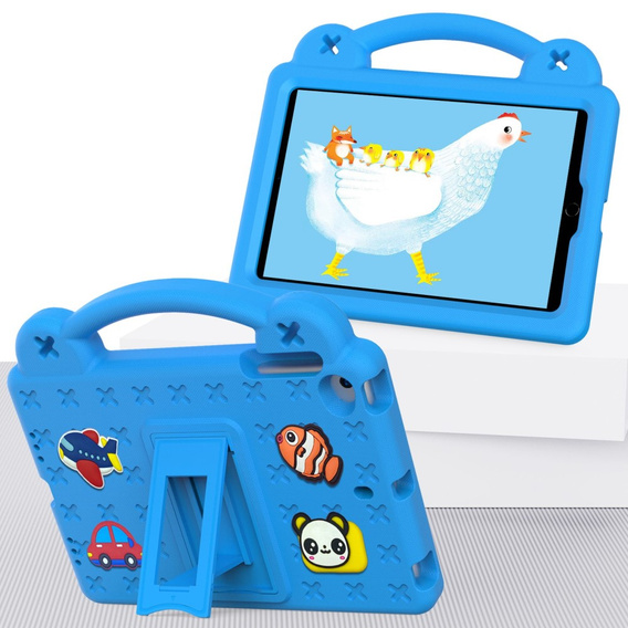 Husă pentru copii pentru iPad mini 7.9" 2019/2015/2014/2013/2012 (5/4/3/2/1 gen.), Cute Patterns, cu suport, albastru