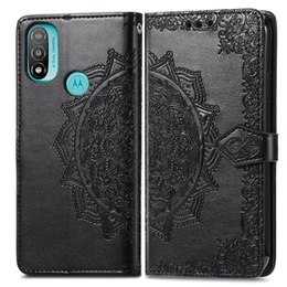 Cu clapetă pentru Motorola Moto E20/E30/E40, Mandala, negru