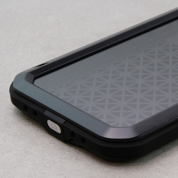 Love Mei Huse pentru iPhone 12, armored with glass, negru