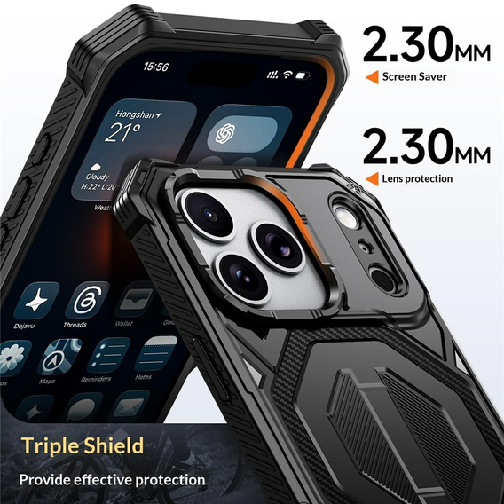 Husă de protecție compatibilă cu MagSafe, cu suport pentru iPhone 17 Pro