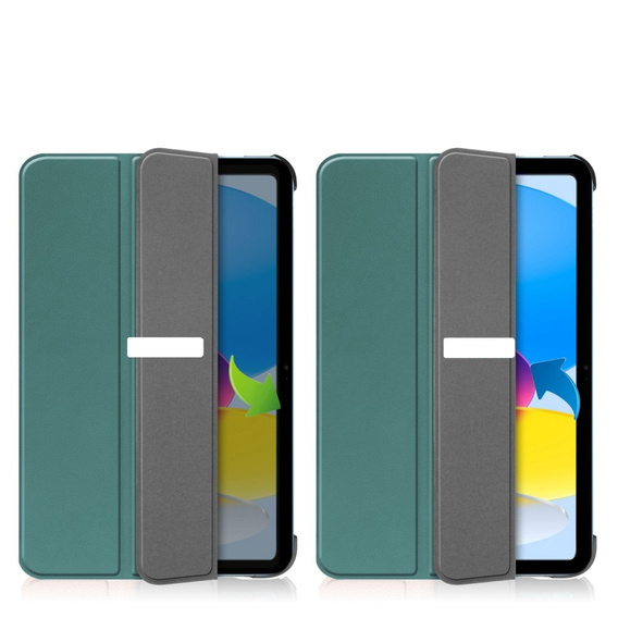 Husă pentru iPad 10.9 2022 10 Gen, Smartcase cu spațiu pentru stylus, verde