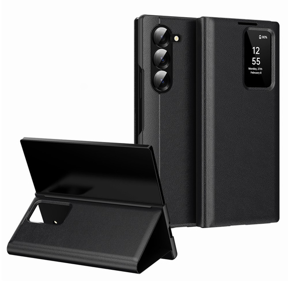 Husă cu clapetă pentru Samsung Z Fold5 5G, Smart View Wallet, negru
