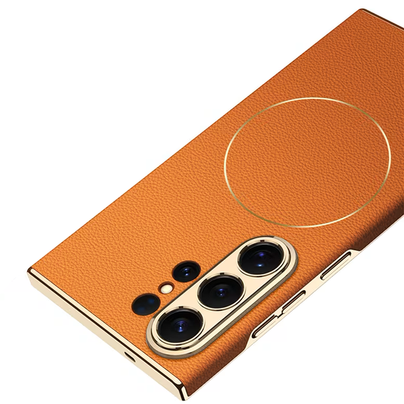 Husă magnetică din piele GKK Nickel Ring pentru Samsung Galaxy S26 Ultra