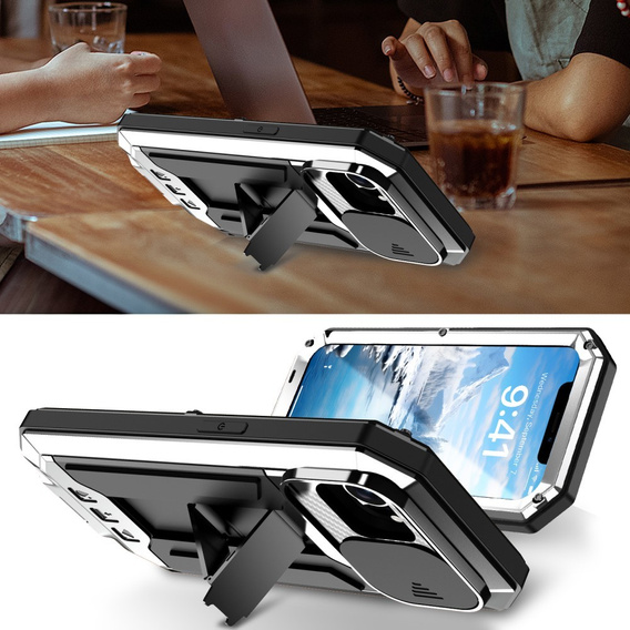 Husă blindată pentru iPhone 16E, R-JUST, de argint