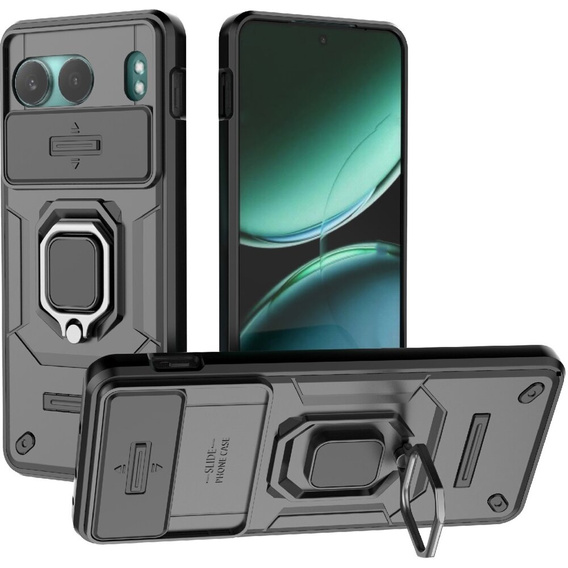Husă pentru OnePlus Nord 4, KickStand Camera Lens, negru