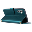 Husă cu clapetă pentru Samsung Galaxy S24 FE, Rhombus Crossbody Leather, verde închis