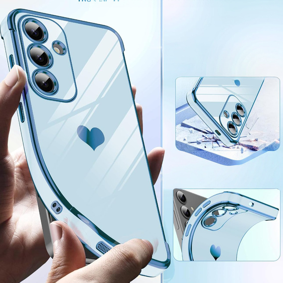 Huse pentru Samsung Galaxy S25 FE, Electro heart, albastru