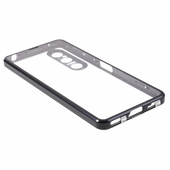 Husa pentru Sony Xperia 1 V, Magnetic Dual Glass, negru
