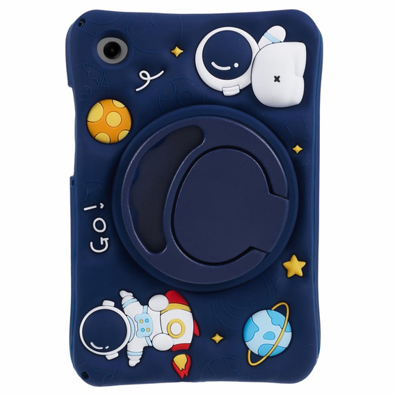 Husă din silicon pentru copii pentru Samsung Galaxy Tab A9 T220 X110 / X117, Armoured, Astronaut, albastru marin
