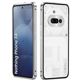 Carcasă pentru Nothing Phone 3A, Frame Case, de argint