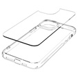 Carcasa Spigen pentru iPhone 15, Ultra Hybrid, transparentă + sticlă temperată 9H