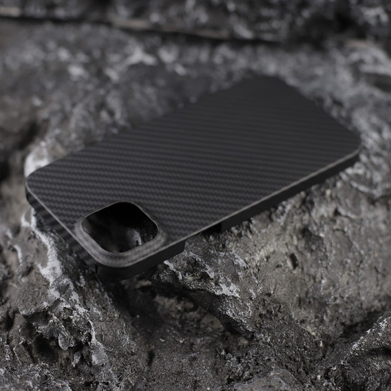 Husă pentru iPhone 14, Aramid Fiber Cover, negru