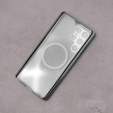 Carcasa Magnetic Dual Glass MagSafe pentru Samsung Galaxy S23 Ultra, de argint