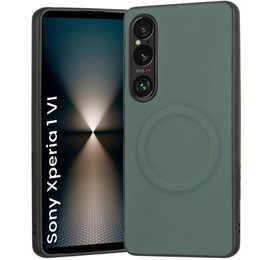 Huse pentru Sony Xperia 1 VI, Leather Hybrid MagSafe, verde