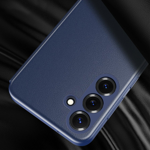 Husă din piele Smart View Window pentru Samsung Galaxy S26, albastră