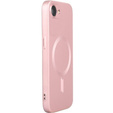 Carcasă pentru iPhone 16E, ColorMag, pentru MagSafe, roz + sticlă călită 9H