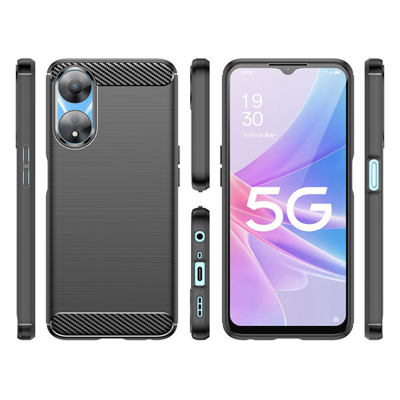 Huse pentru Oppo A78 5G, Carbon, negru