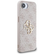 GUESS Huse pentru iPhone 16E, 4G Big Metal Logo, roz