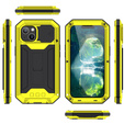 Husă pentru iPhone 13, R-JUST CamShield Slide, armată, galben / negru
