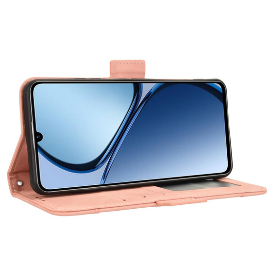 Cu clapetă pentru Realme C61, Card Slot, roz