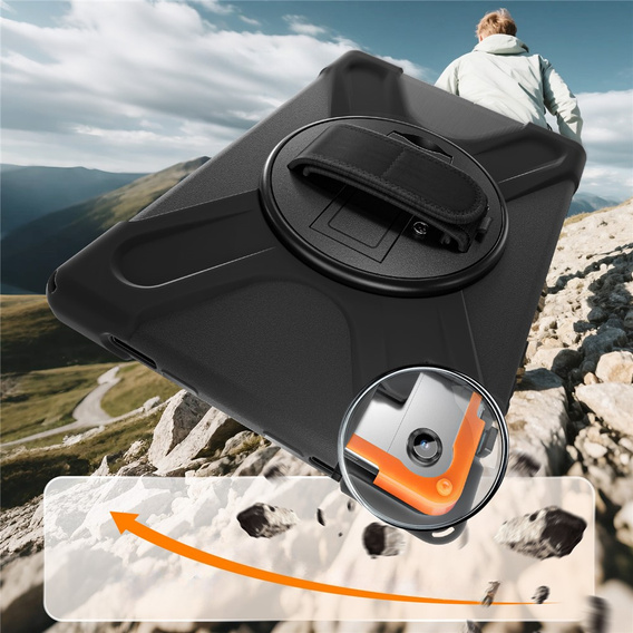 Husă blindată cu suport și curea de umăr pentru Samsung Galaxy Tab A11+