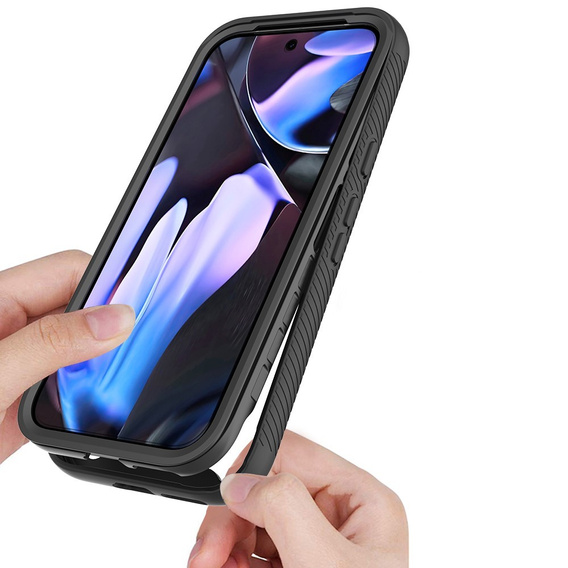 Carcasă pentru Google Pixel 9a, Shockproof, cu folie pentru ecran, pentru MagSafe, negru