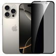 2x Sticlă de confidențialitate temperată pentru iPhone 16 Pro Max, ERBORD 9H Easy App Anti-Peep