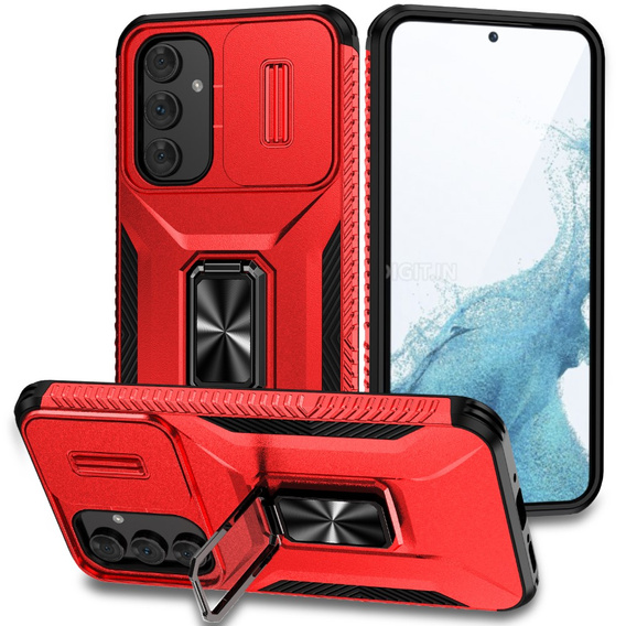 Carcasă blindată pentru Samsung Galaxy A54 5G, armată Slide Ring, roșu