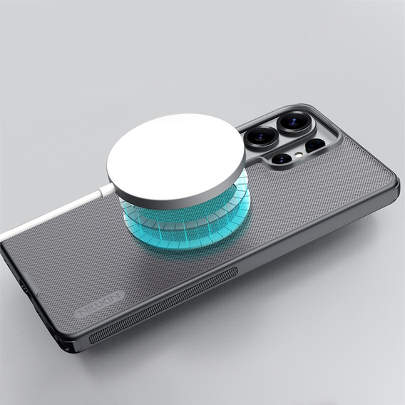 Husă Nillkin Frosted Shield Pro MagSafe pentru Samsung Galaxy S26 Ultra, transparentă/neagră
