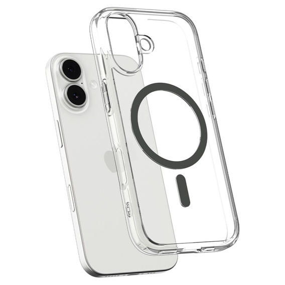 Carcasă Spigen Ultra Hybrid MagSafe pentru iPhone 17, transparentă/grafit