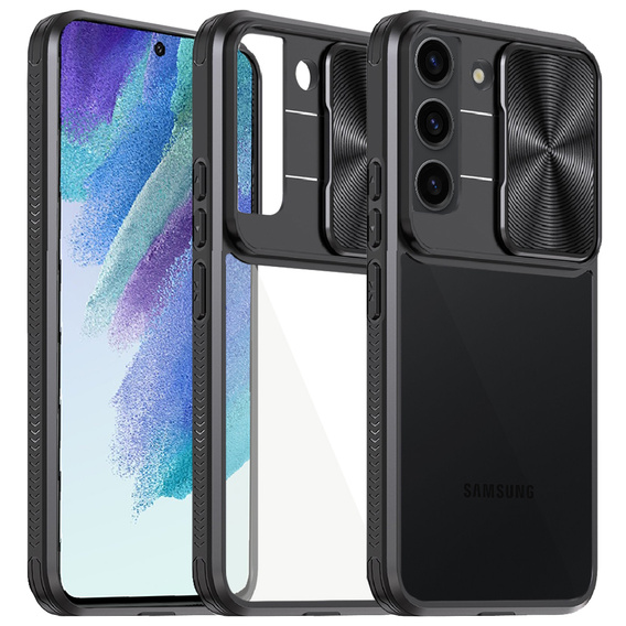 Huse pentru Samsung Galaxy S21 FE, Slide Camera, negru
