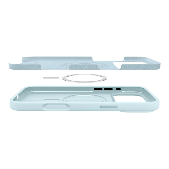 Carcasă Spigen pentru iPhone 17 Pro, Silicone Fit MagSafe, Mute Blue