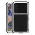 Love Mei Huse pentru Samsung Galaxy S25, armored with glass, gri