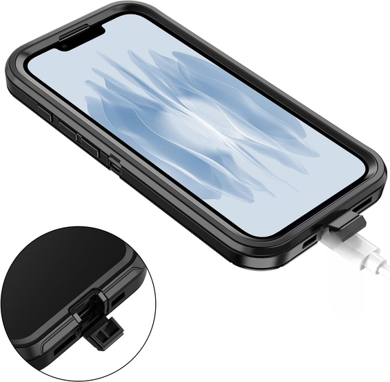 Carcasă cu ramă pentru iPhone 16E, pentru MagSafe, negru