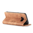 Husa CASEME pentru Samsung Galaxy S8, Leather Wallet Case, maro