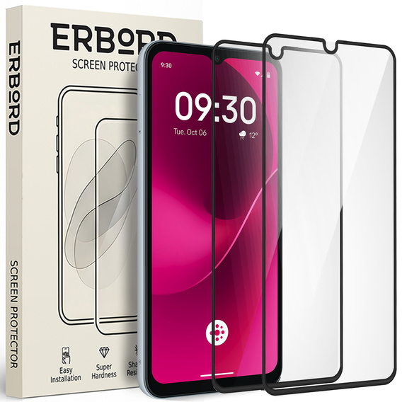 2x ERBORD 3D sticlă călită pentru T Phone 3 5G
