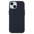 Carcasa pentru iPhone 14, Carbon Fiber MagSafe, negru / albastru