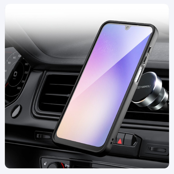 Husă pentru Samsung Galaxy A16, pentru MagSafe, ERBORD Matt Case, negru + sticlă pentru ecran