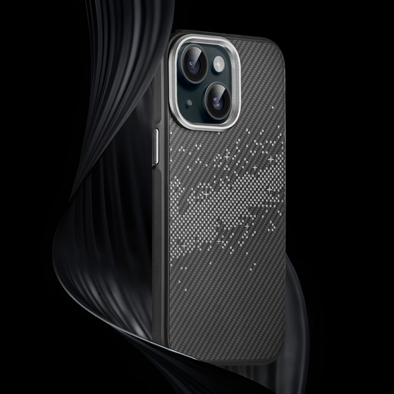 Husă pentru iPhone 15, Milky Way, gri