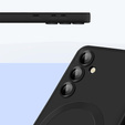 Carcasă pentru Samsung Galaxy S25+ Plus, ColorMag, pentru MagSafe, negru + sticlă călită 9H