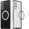Carcasă de protecție pentru camera foto pentru Samsung Galaxy S23 Plus, CamShield MagSafe, transparent / argintiu