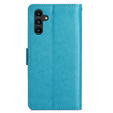 Cu clapetă pentru Samsung Galaxy A55 5G, Wallet, Butterfly, violet