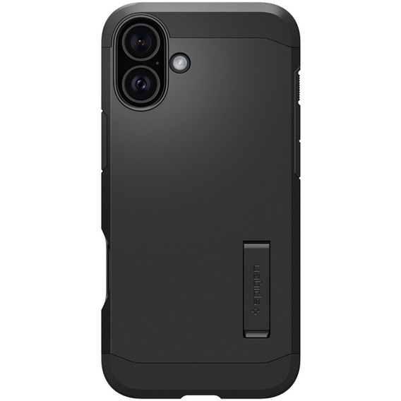 Carcasa Spigen pentru iPhone 16, Tough Armor Mag MagSafe, negru + 9H Tempered Glass