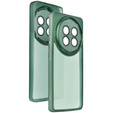 Husă din silicon pentru Realme 12, cu protecție pentru cameră, transparent / verde