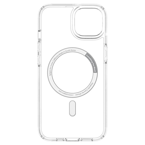 Carcasă MagSafe Spigen pentru iPhone 13 Mini, Ultra Hybrid, alb + 9H Tempered Glass