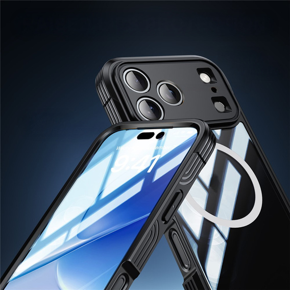 Carcasă rezistentă la șocuri cu sticlă pentru MagSafe pentru iPhone 17 Pro Max