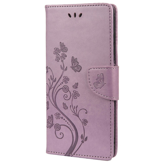 Cu clapetă pentru Xiaomi Redmi 10, Butterfly, violet