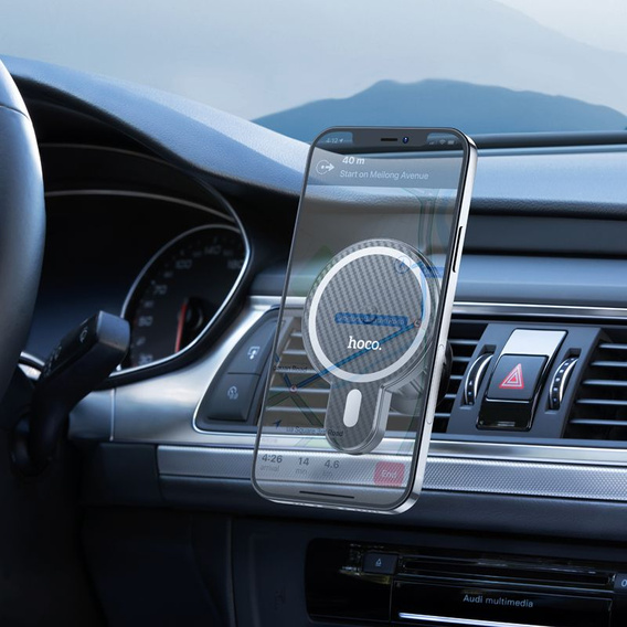 Suport auto Hoco CA85 cu încărcare inductivă pentru grila radiatorului