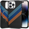 Carcasa pentru iPhone 14 Pro, Carbon Fiber MagSafe, albastru închis